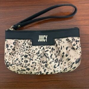 Juicy by Juicy Couture leopard print, and black wristlet new without tags